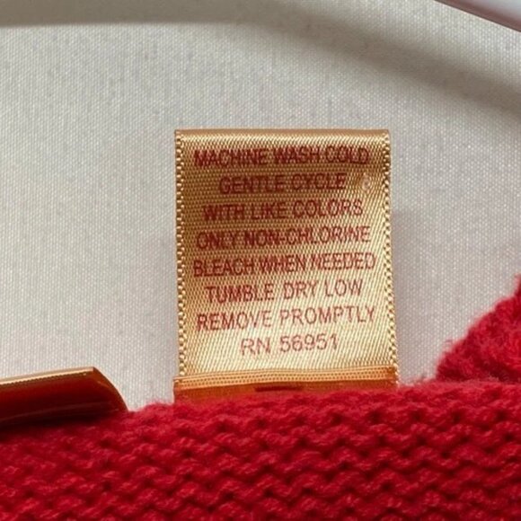Vintage Northcrest Classic Cardigan Sweater Women's Large 14-16 Red Holiday GUC - Picture 8 of 10